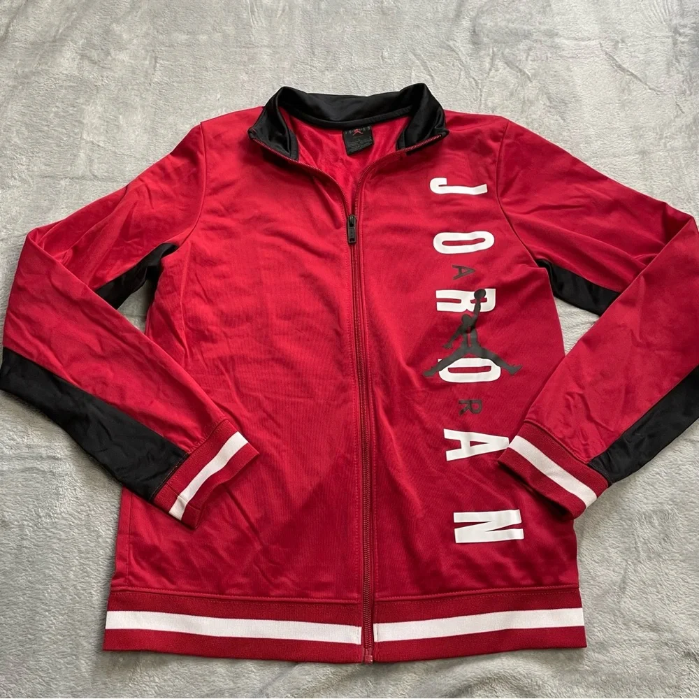 Air Jordan Jacket Large 12-13 Youth Boys Kids Track Athletic Red Jumpman